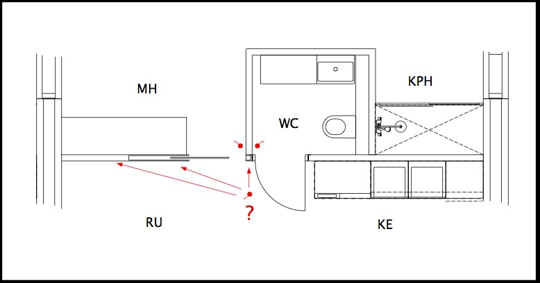 Kuva 1: Rakennussuunnitelmassa ei ole paikkaa valokytkimille.